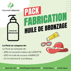 fabrication huile de bronzage