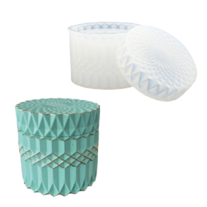 Moule en silicone - Boîte à bougie avec couvercle ø 9,5 cm x 6,5 cm