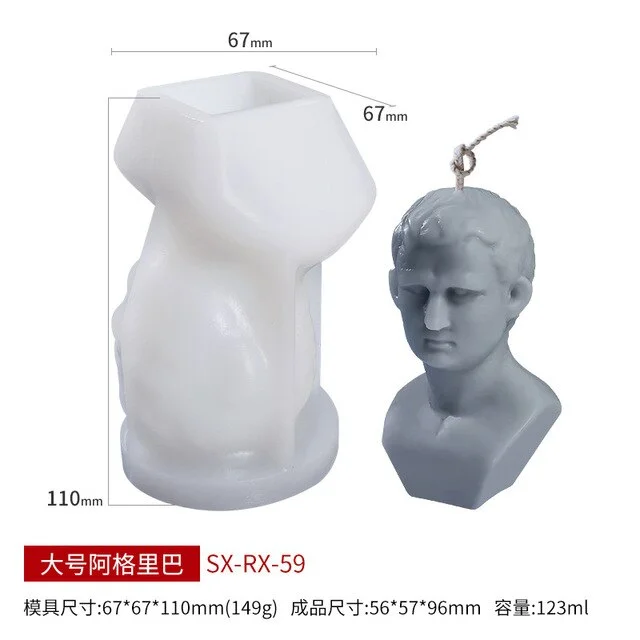 moule bougie statue