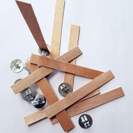 meche bougie en bois