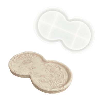 Moule en silicone - Double plateau en forme de  cacahuète  20,6cm x 12,3cm
