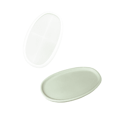 Moule en silicone - Plateau ovale irrégulier - S 19,4cm x 11,8cm x 1,8cm